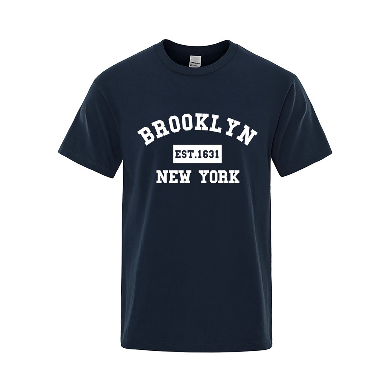 thumbnail image 4 of 2025 Camiseta de hombre con estampado de letras de Nueva York - Corte holgado, tejido transpirable, informal de verano - XS-XXXL, 4 of 4